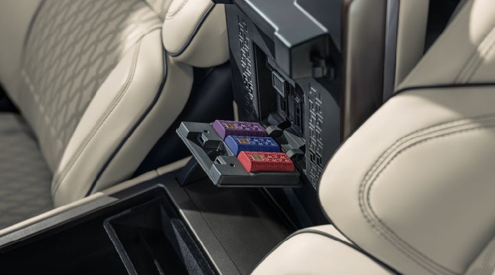 Digital Scent cartridges are shown in the diffuser located in the center arm rest. | Eau Claire Lincoln in Eau Claire WI