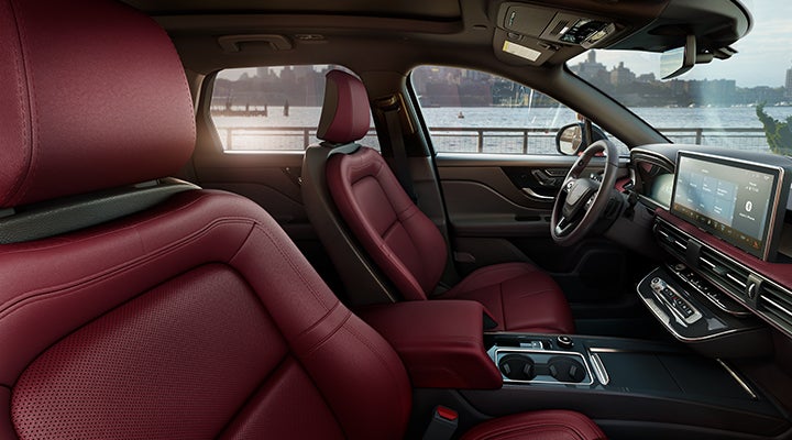 The available Perfect Position front seats in the 2024 Lincoln Corsair® SUV are shown. | Eau Claire Lincoln in Eau Claire WI