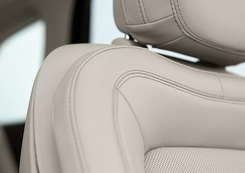 Fine craftsmanship is shown through a detailed image of front-seat stitching. | Eau Claire Lincoln in Eau Claire WI