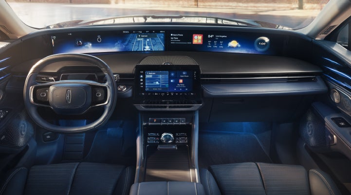 A large panoramic display is shown on the dashboard of a 2026 Lincoln Nautilus® SUV | Eau Claire Lincoln in Eau Claire WI